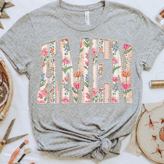 AMEN FLORAL - DTF TRANSFER