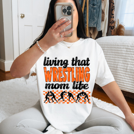WRESTLING MOM LIFE ORANGE - DTF TRANSFER