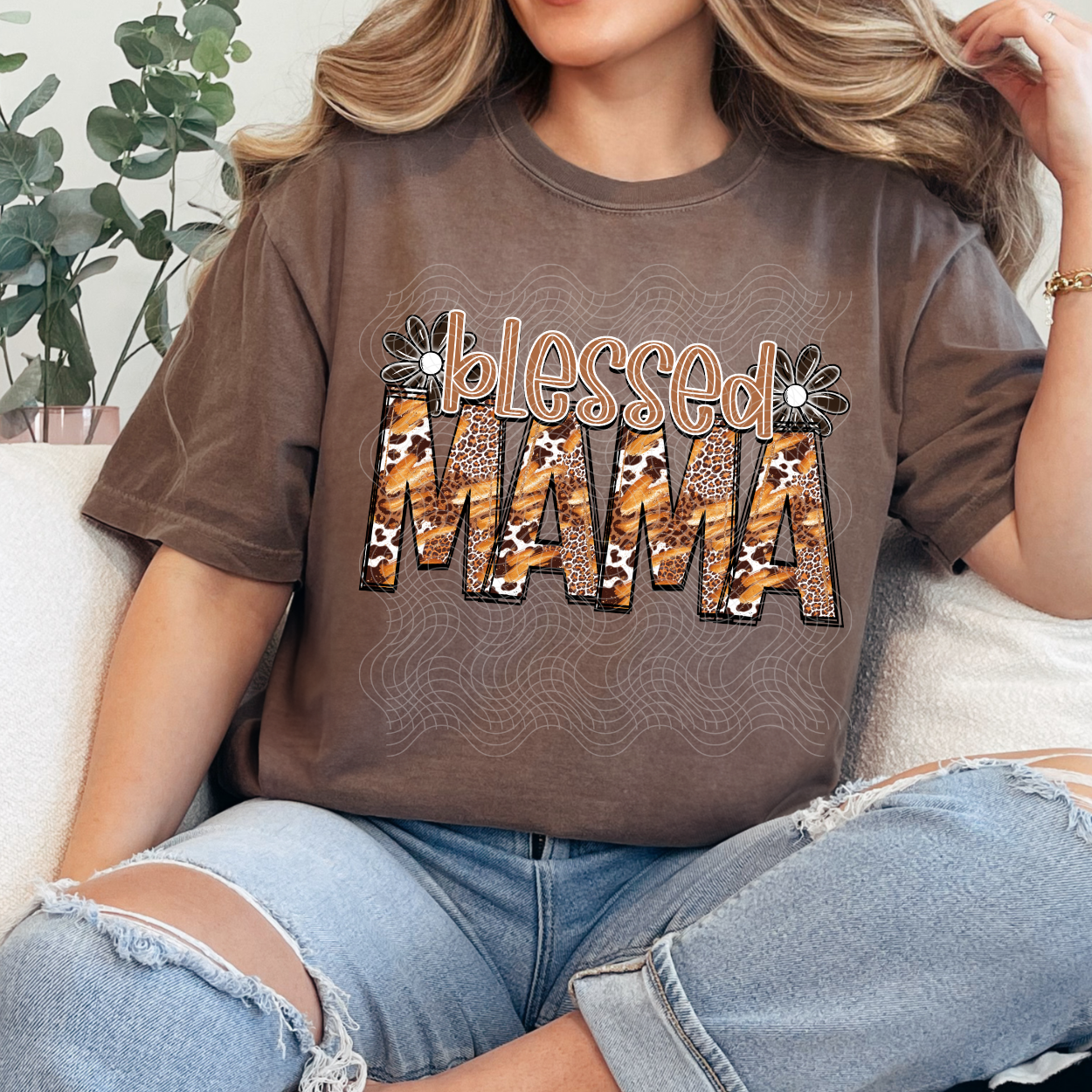 BLESSED MAMA - DTF TRANSFER