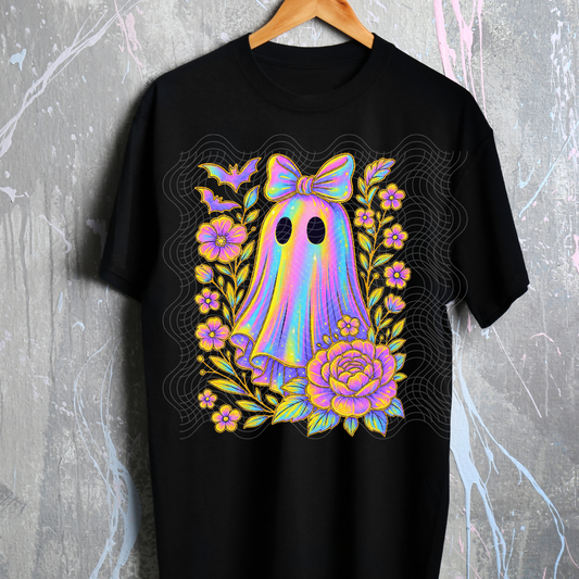 IRIDESCENT FLORAL GHOST - DTF TRANSFER