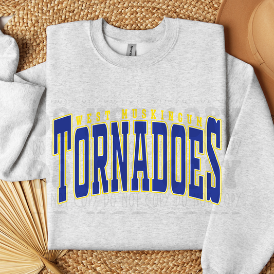 TORNADOES VARSITY ARCHED NO DISTRESS - DTF TRANSFER