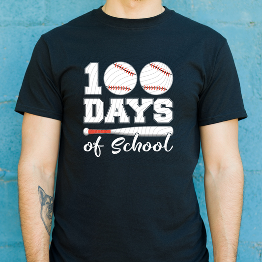 100 DAYS OF SCHOOL BASEBALL - DTF TRANSFER