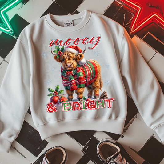 MOOEY & BRIGHT BROWN COW - DTF TRANSFER
