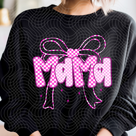 PINK CHECK MAMA - DTF TRANSFER