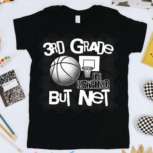 NOTHING BUT NET WHT, THIRD GRADE - DTF TRANSFER
