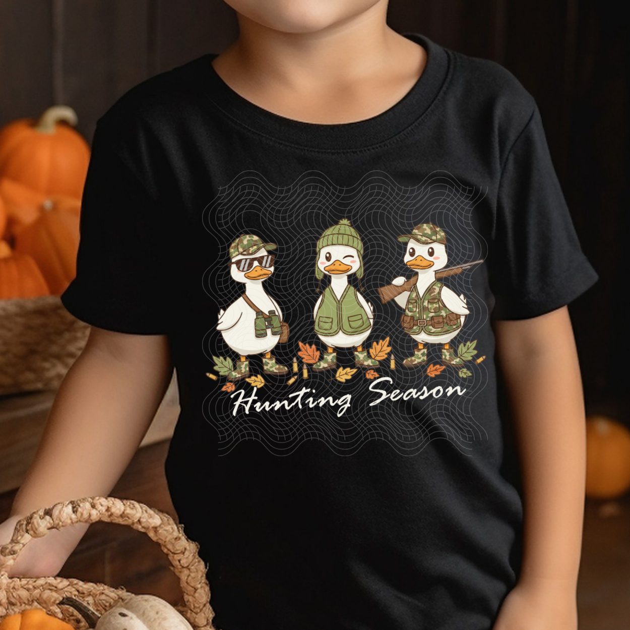 HUNTING SEASON DUCKS WHT TXT - DTF TRANSFER