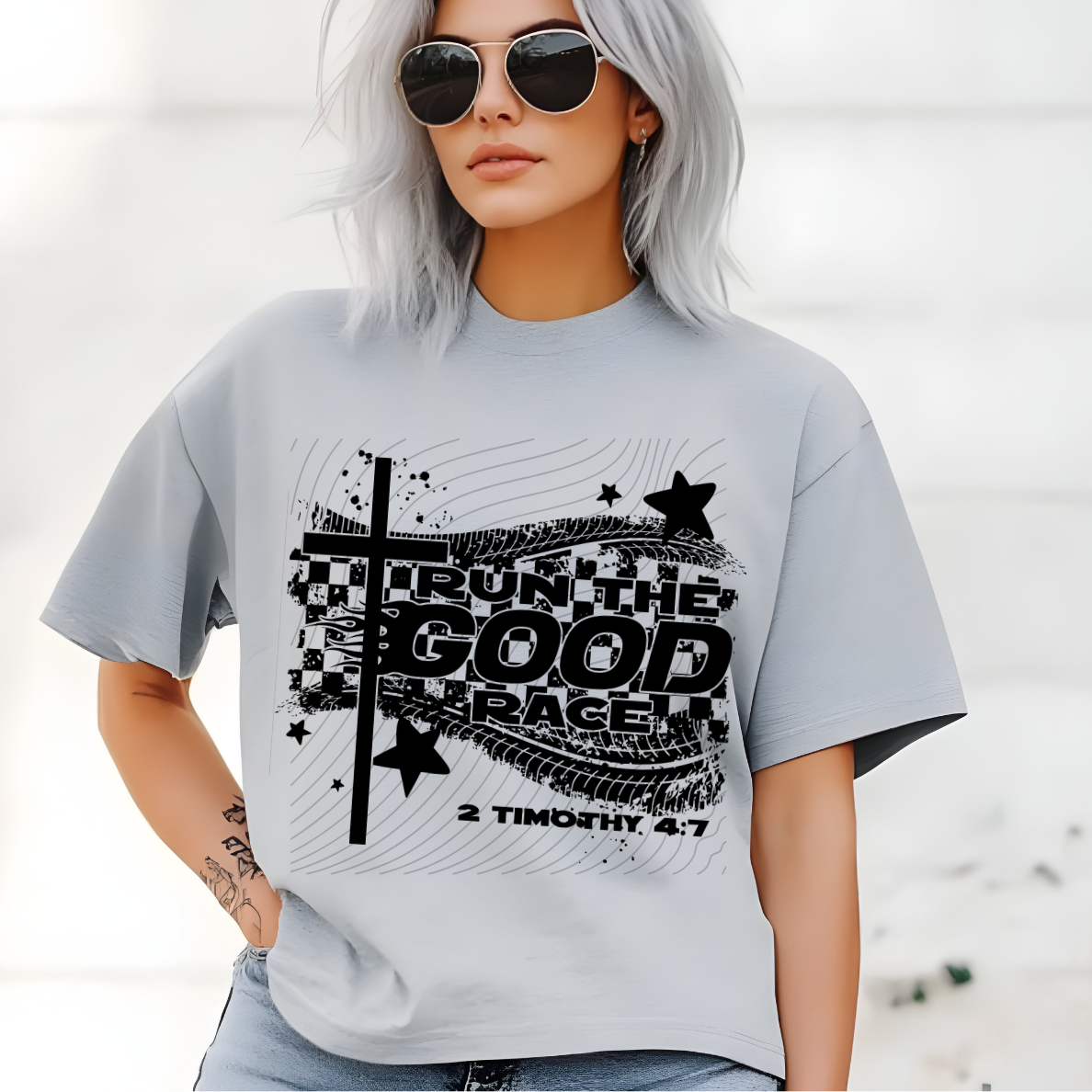 RUN THE GOOD RACE - DTF TRANSFER