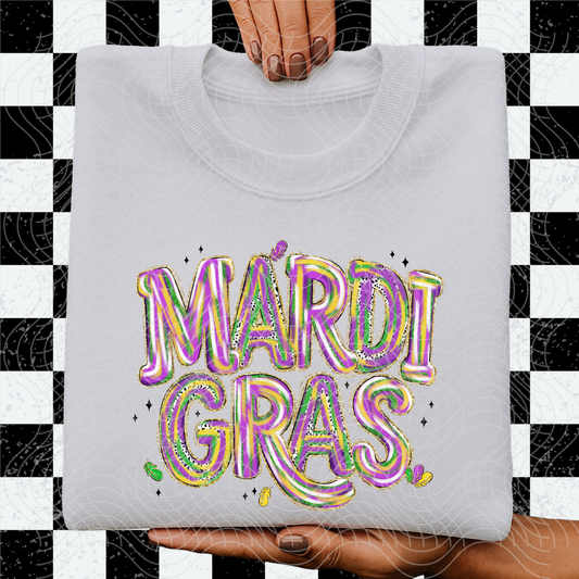 MARDI GRAS BRUSHSTROKE - DTF TRANSFER
