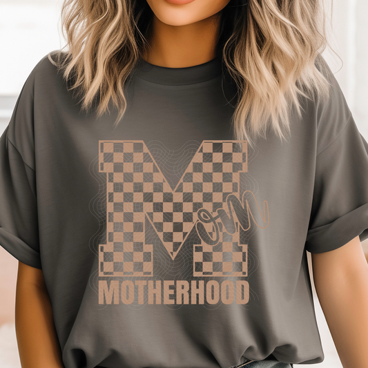 CHECKERED M OM - DTF TRANSFER