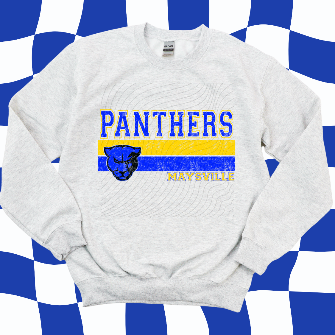 MAYSVILLE PANTHERS DISTRESS STRIPE - DTF TRANSFER