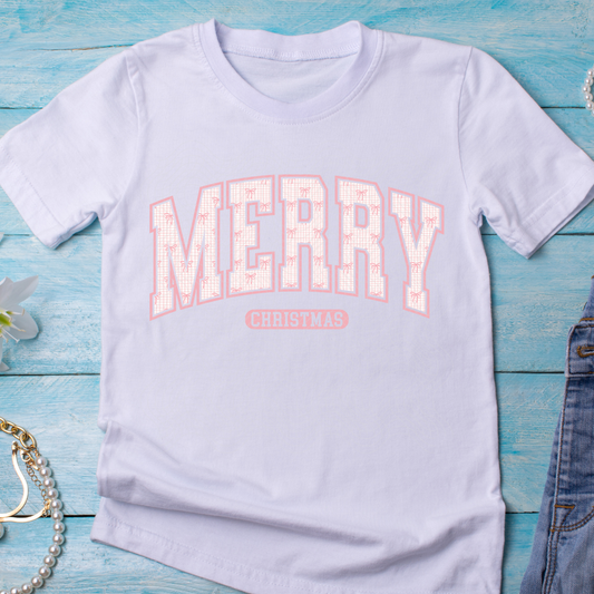 MERRY CHRISTMAS VARSITY - DTF TRANSFER
