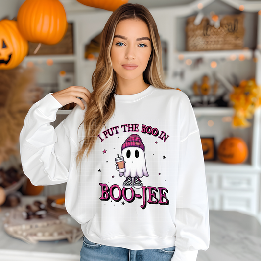 BOO IN BOO-JEE BLK OUTLINE - DTF TRANSFER