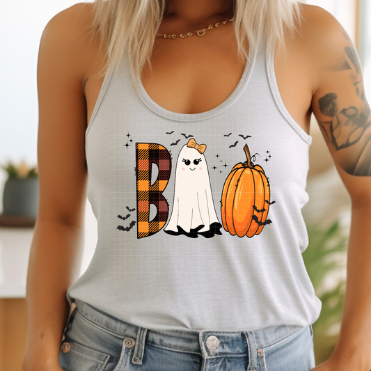 BOO GHOST AND PLAID - DTF TRANSFER