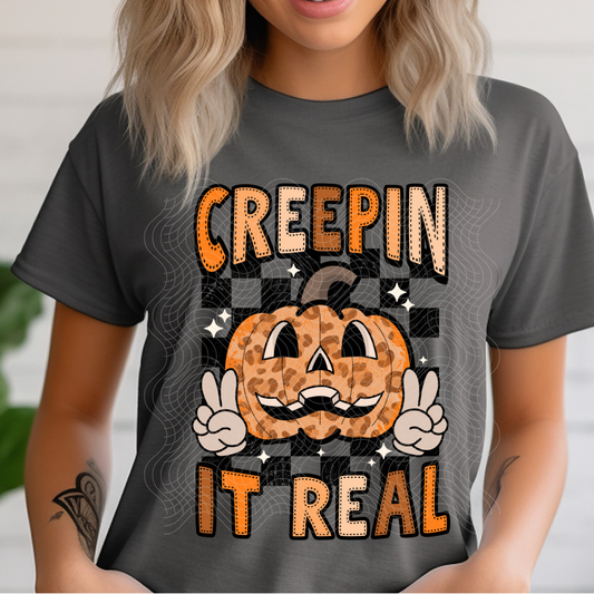 CREEPIN IT REAL PUMPKIN - DTF TRANSFER