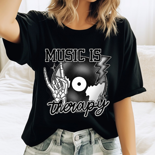 MUSIC IS MY THERAPY - DTF TRANSFER