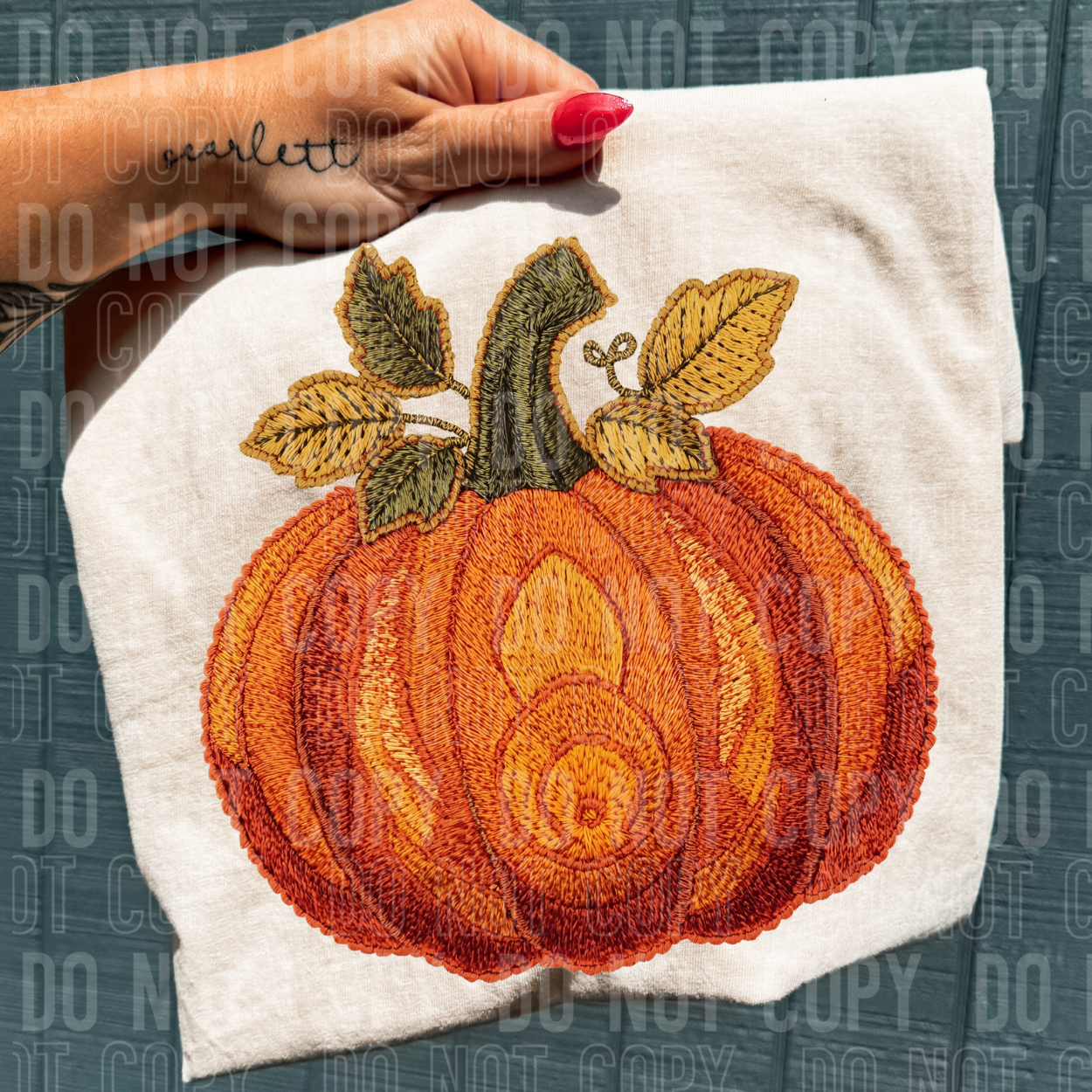FAUX YARN PUMPKIN - DTF TRANSFER