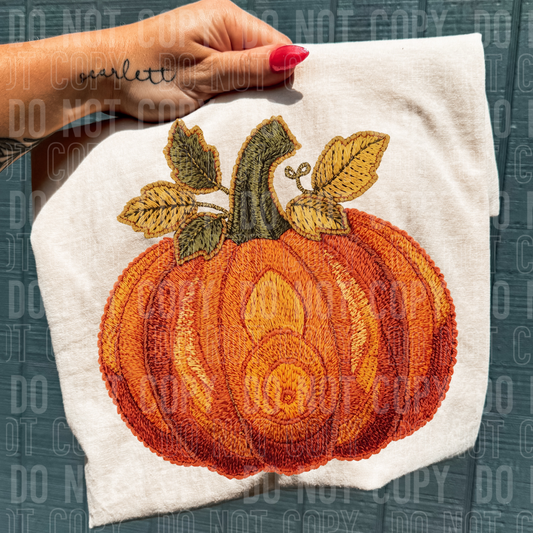 FAUX YARN PUMPKIN - DTF TRANSFER