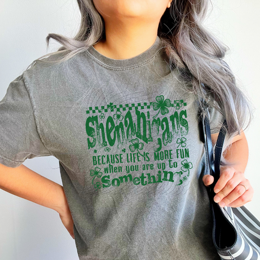 SHENANIGANS GREEN DISTRESSED - DTF TRANSFER