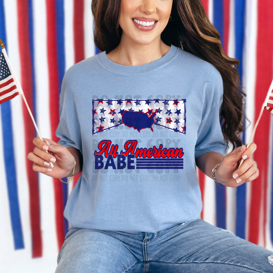 ALL AMERICAN BABE - DTF TRANSFER