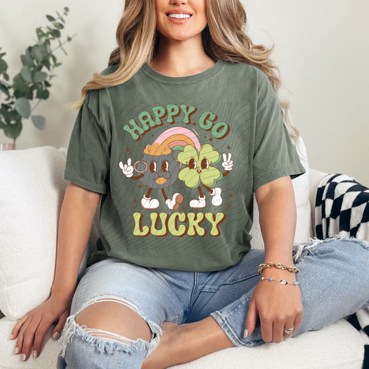 HAPPY GO LUCKY GROOVY - DTF TRANSFER