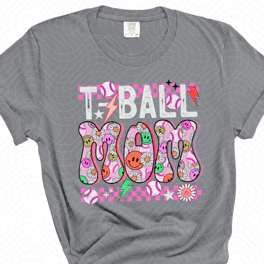 T-BALL MOM PINK - DTF TRANSFER