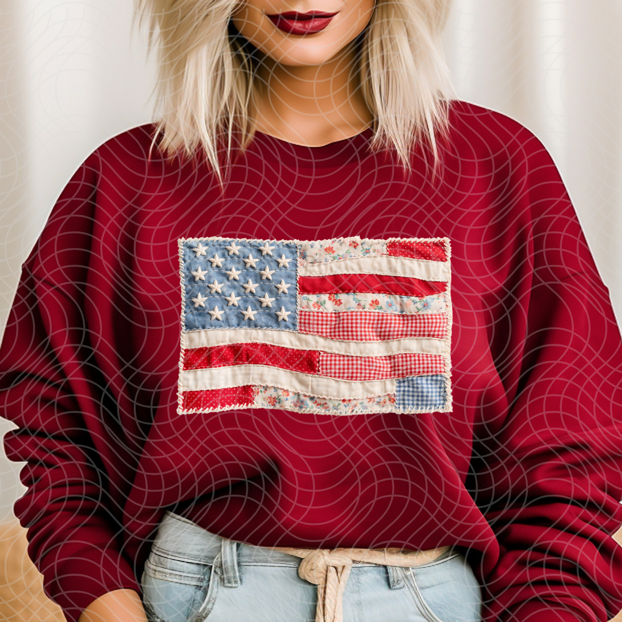 FAUX FABRIC FLAG - DTF TRANSFER