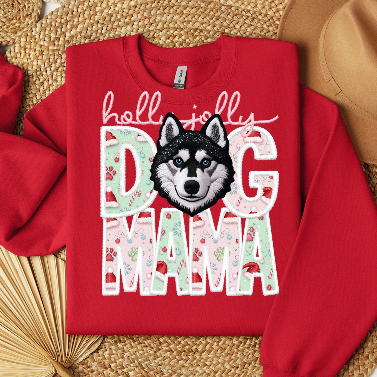 HOLLY JOLLY DOG MAMA - DTF TRANSFER