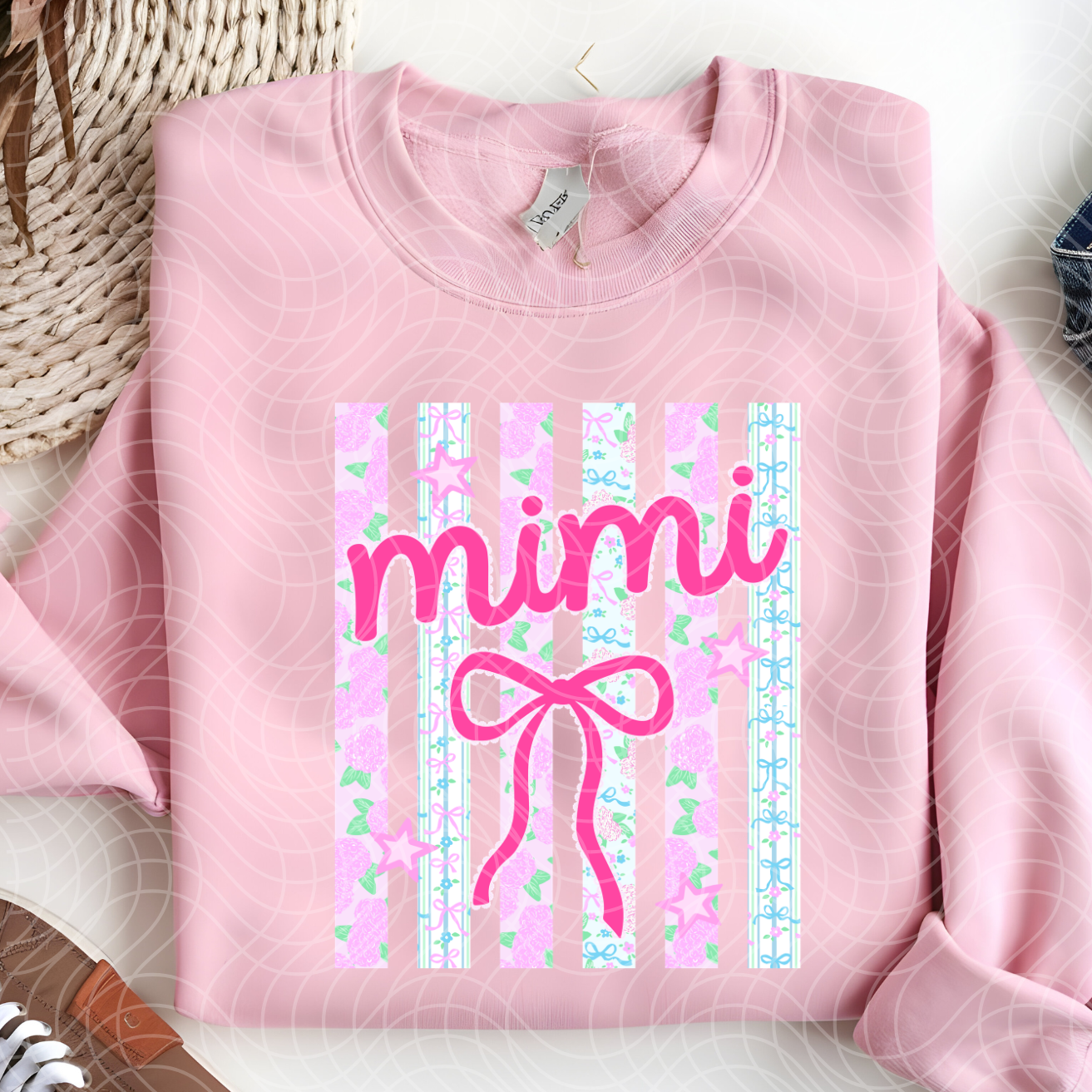 MIMI FLORAL STRIPE - DTF TRANSFER