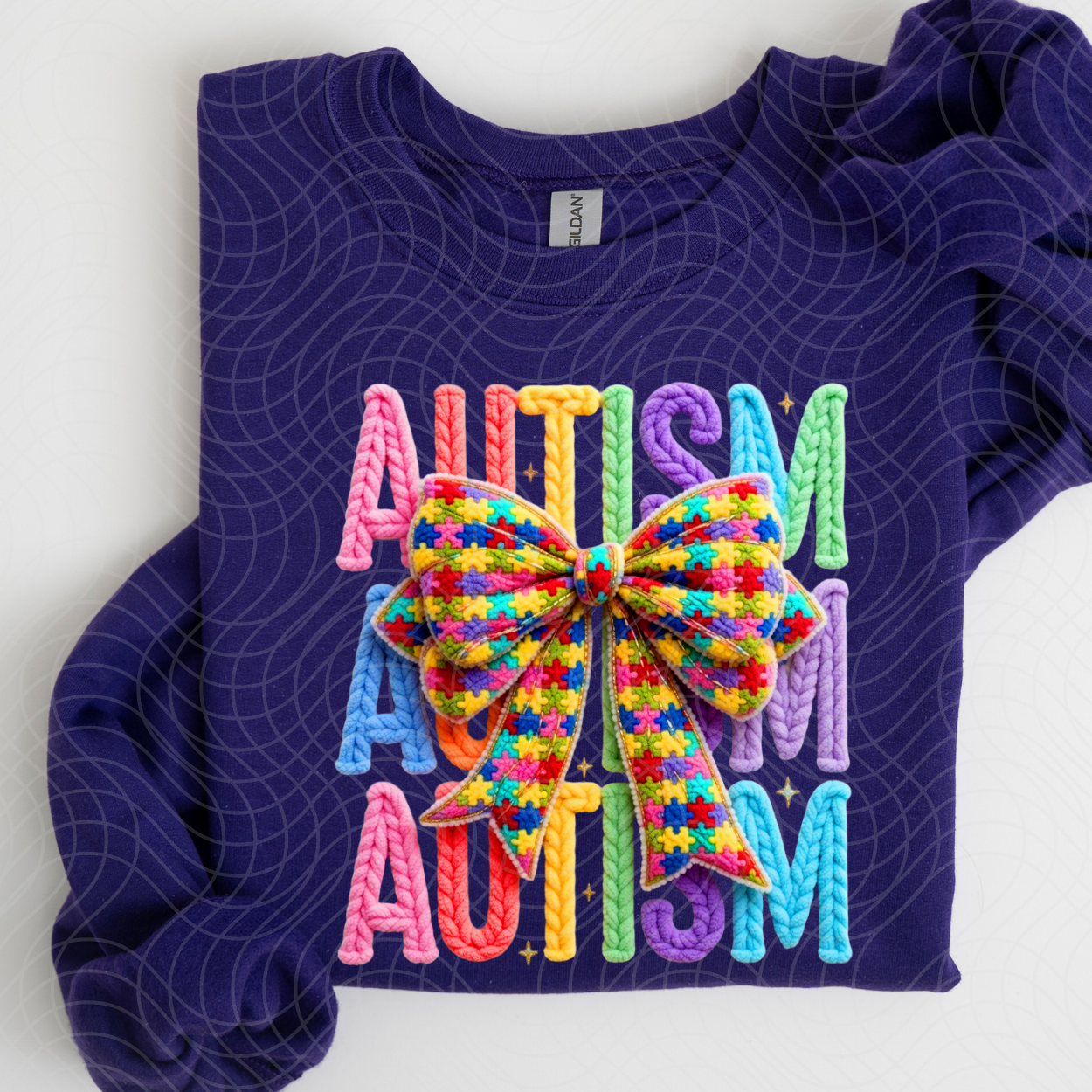 AUTISM STACKED FAUX YARN - DTF TRANSFER