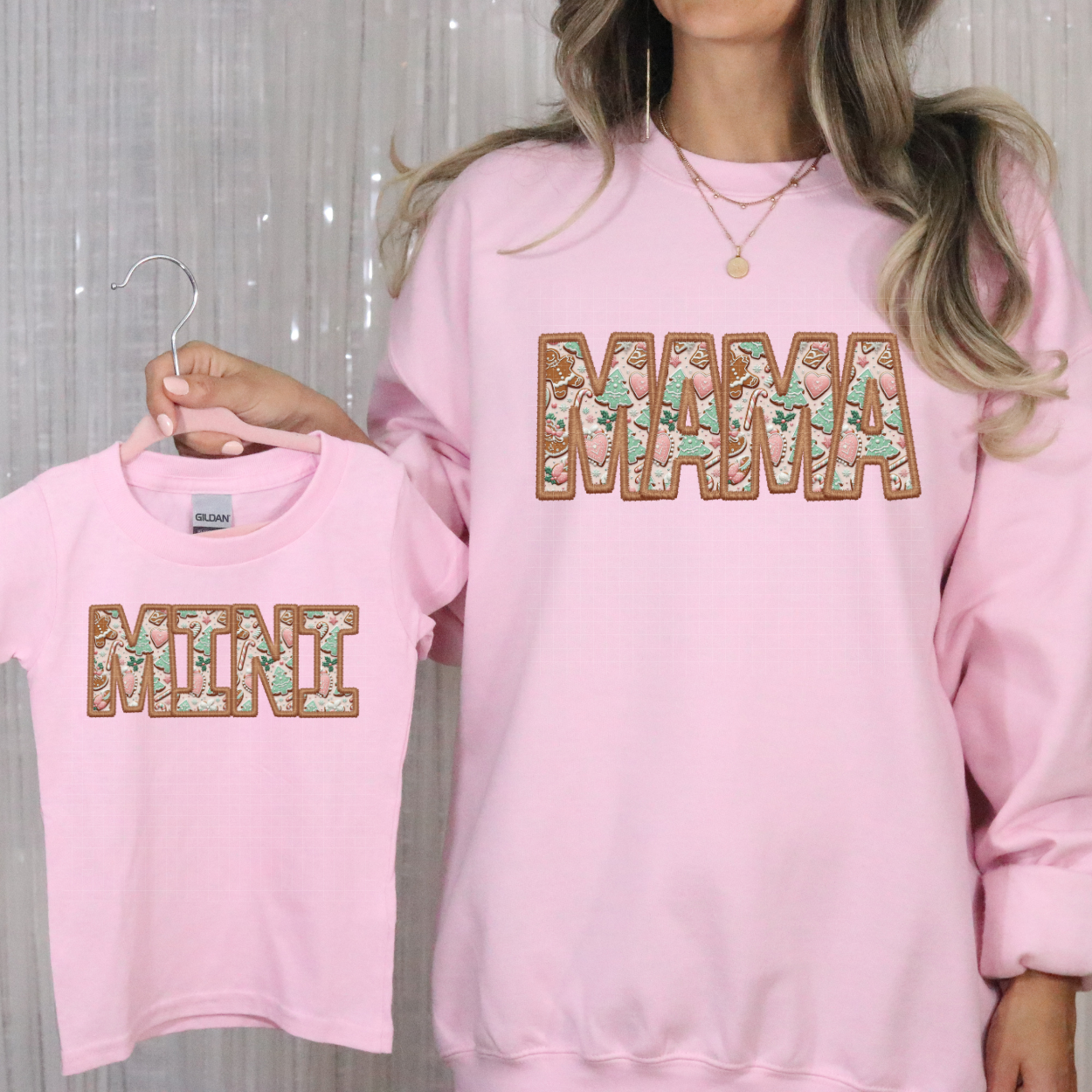 MINI GINGERBREAD FAUX EMBROIDERY - DTF TRANSFER