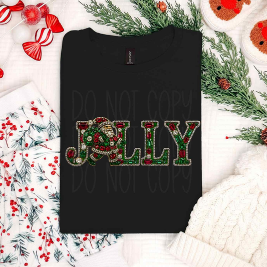 JOLLY FAUX BEADED - DTF TRANSFER