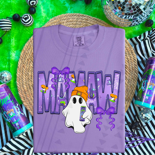 MAMAW PURPLE GHOST DRINK - DTF TRANSFER