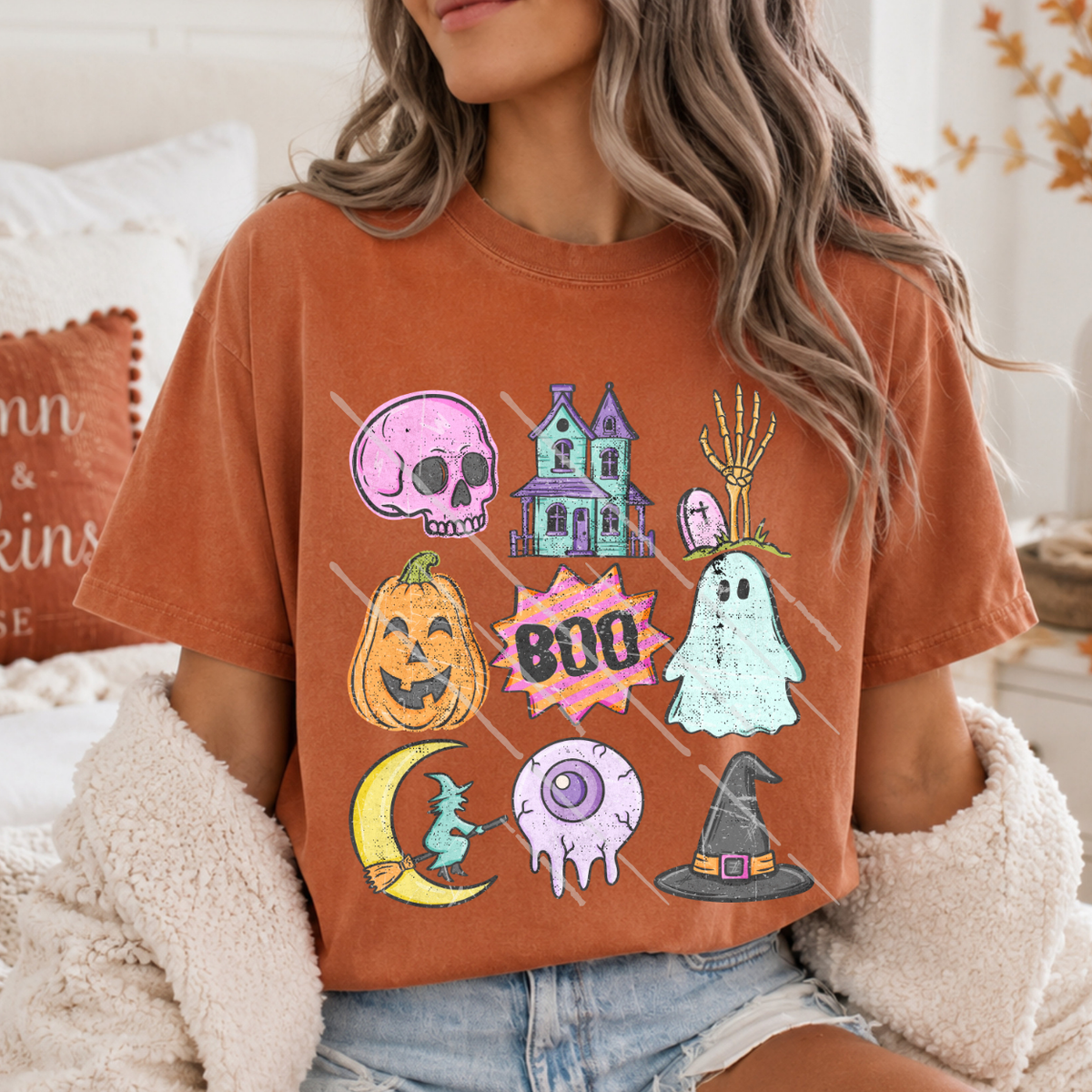 HALLOWEEN ELEMENTS DISTRESSED - DTF TRANSFER