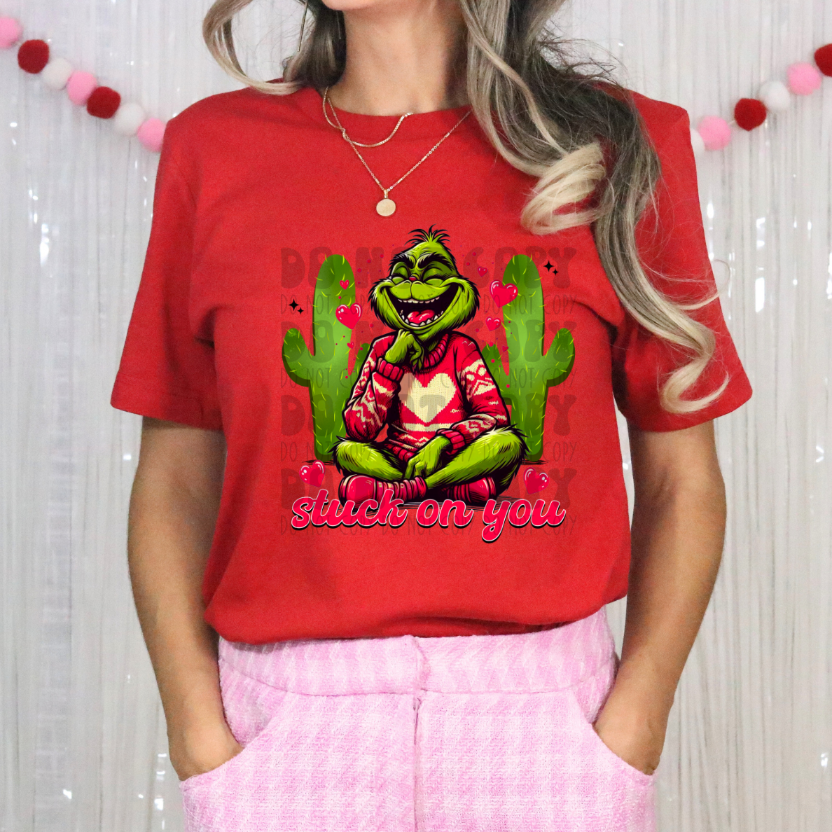 STUCK ON YOU GREEN GUY - DTF TRANSFER