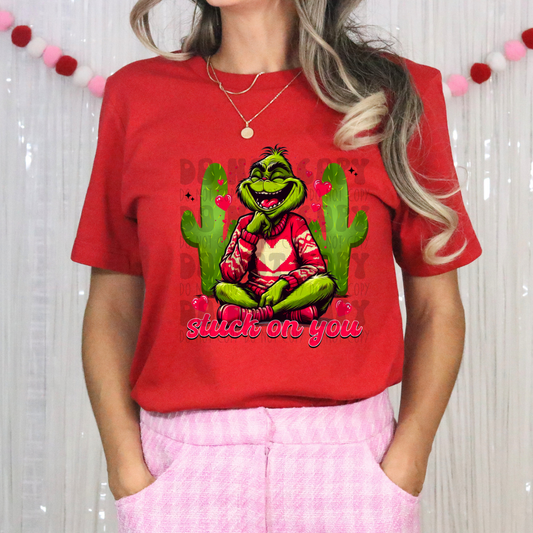 STUCK ON YOU GREEN GUY - DTF TRANSFER