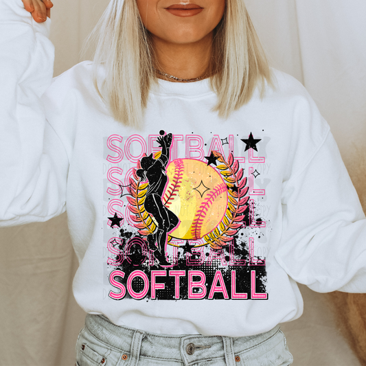 SOFTBALL VINTAGE - DTF TRANSFER
