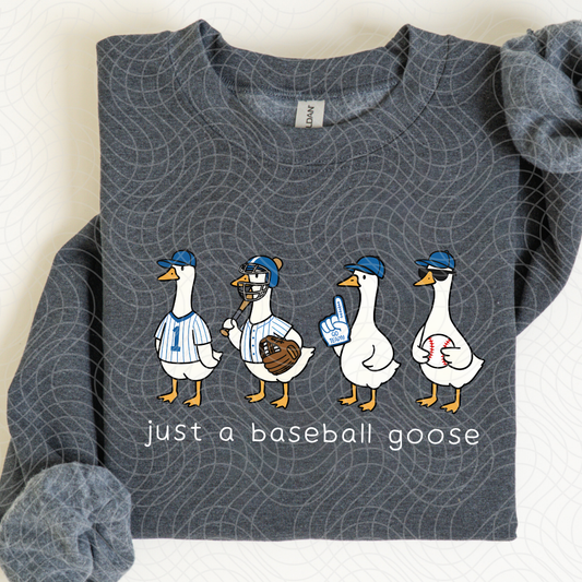 BASEBALL GOOSE WHT - DTF TRANSFER