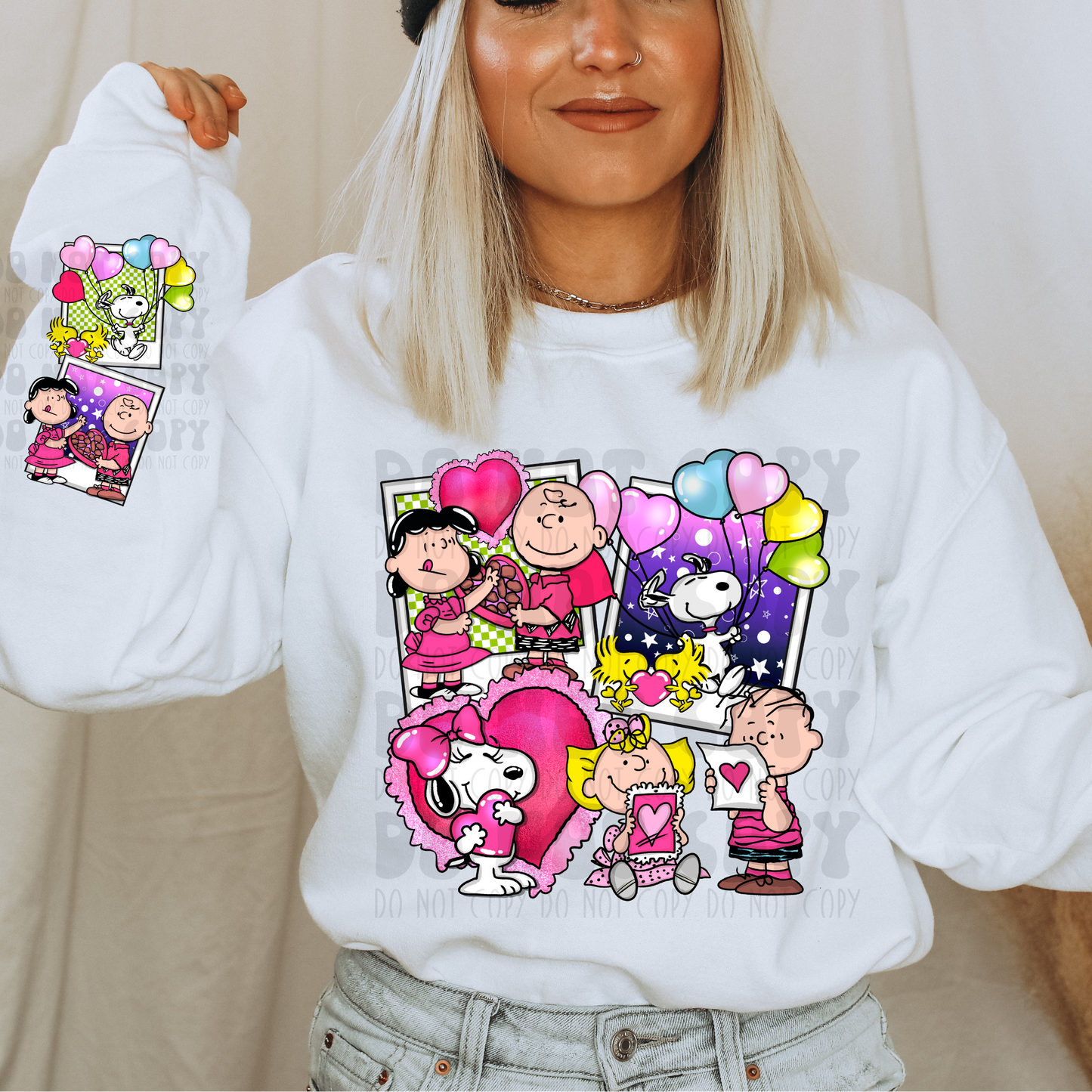 PEANUTS VALENTINE W/ SLEEVE - DTF TRANSFER