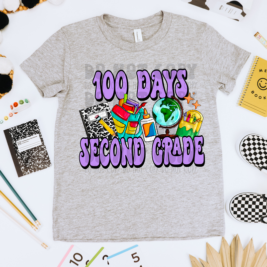100 DAYS OF 2ND GRADE PURPLE - DTF TRANSFER
