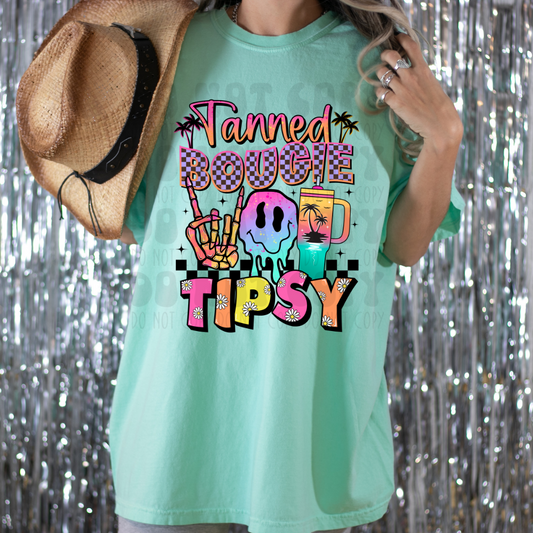 TANNED BOUGIE TIPSY SMILE CUP - DTF TRANSFER