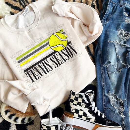 RETRO STRIPE TENNIS SEASON - DTF TRANSFER