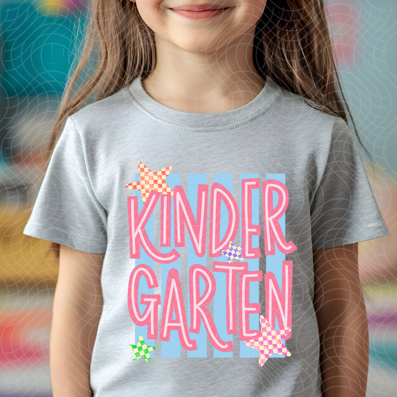 KINDERGARTEN STAR STRIPE - DTF TRANSFER