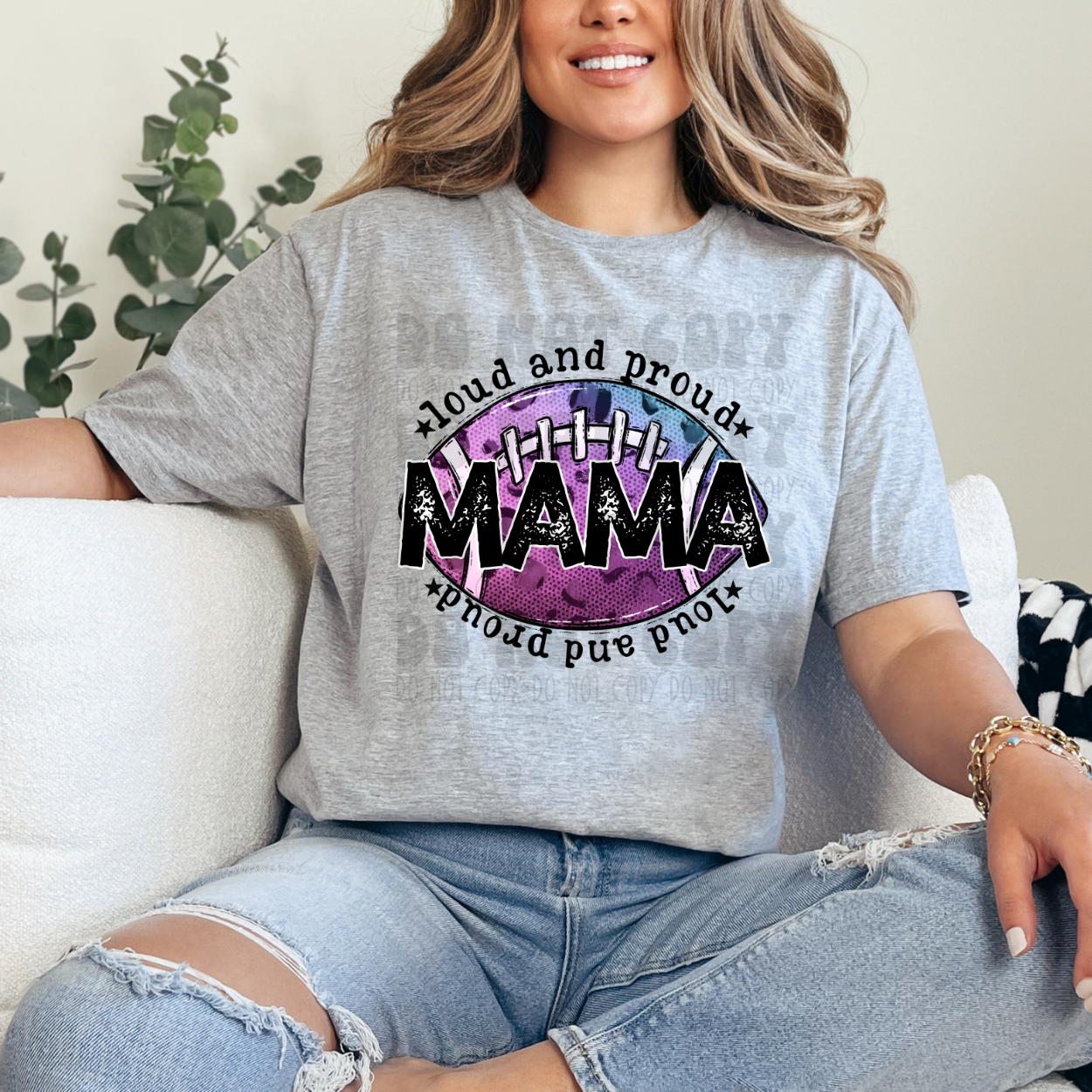 FOOTBALL LEOPARD MAMA - DTF TRANSFER