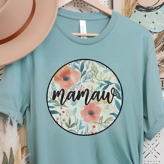 FLOWER CIRCLE MAMAW - DTF TRANSFER