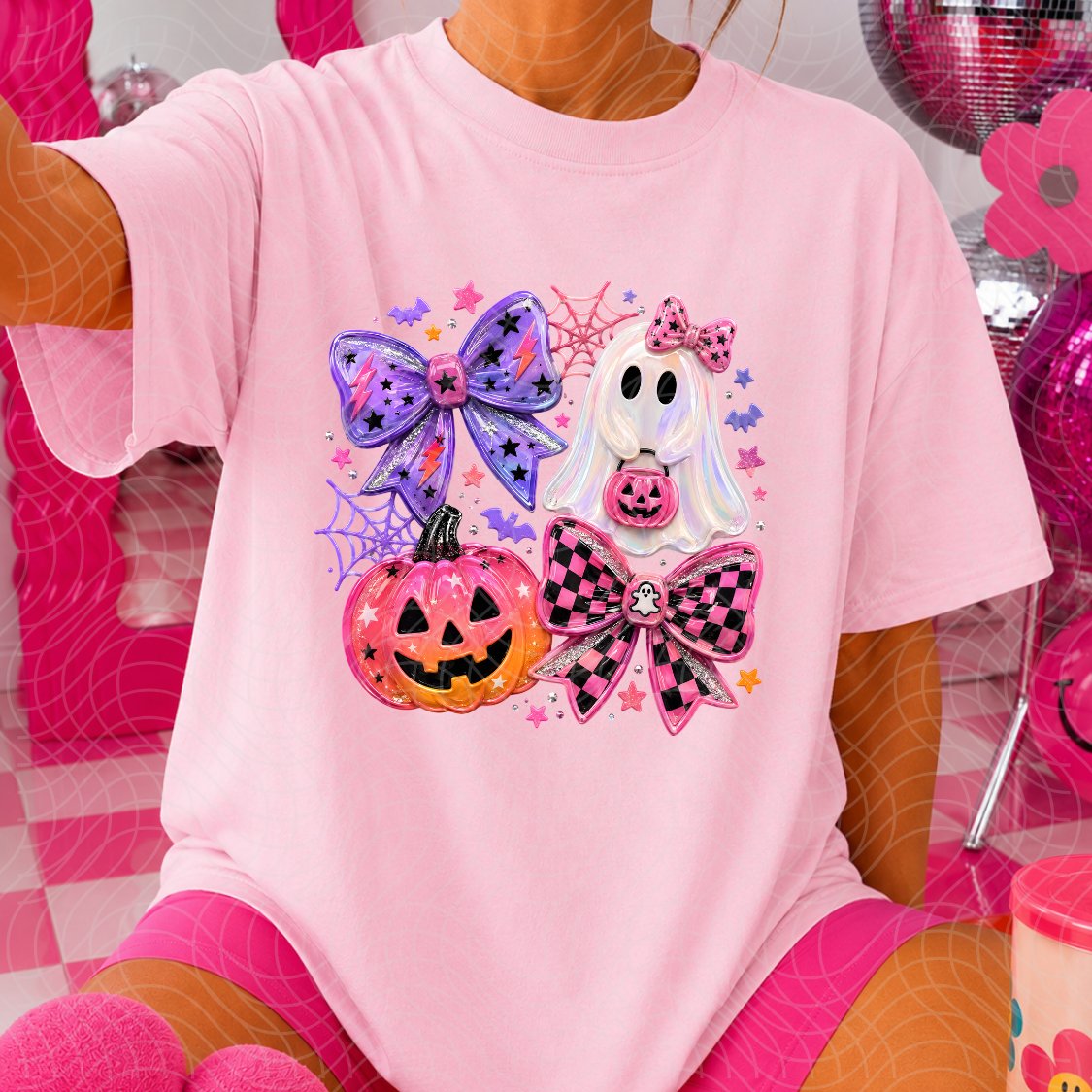 PINK GHOST COLLAGE - DTF TRANSFER