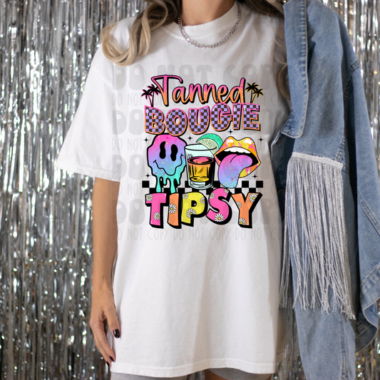 TANNED BOUGIE TIPSY SHOT - DTF TRANSFER
