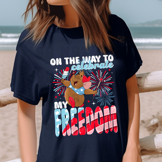 ON THE WAY TO CELEBRATE MY FREEDOM - DTF TRANSFER
