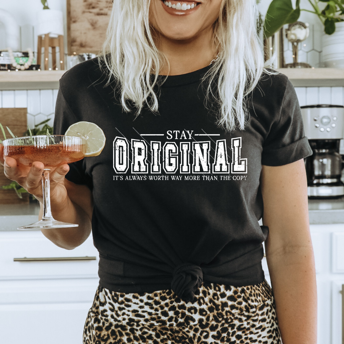 STAY ORIGINAL WHT DISTRESSED - DTF TRANSFER