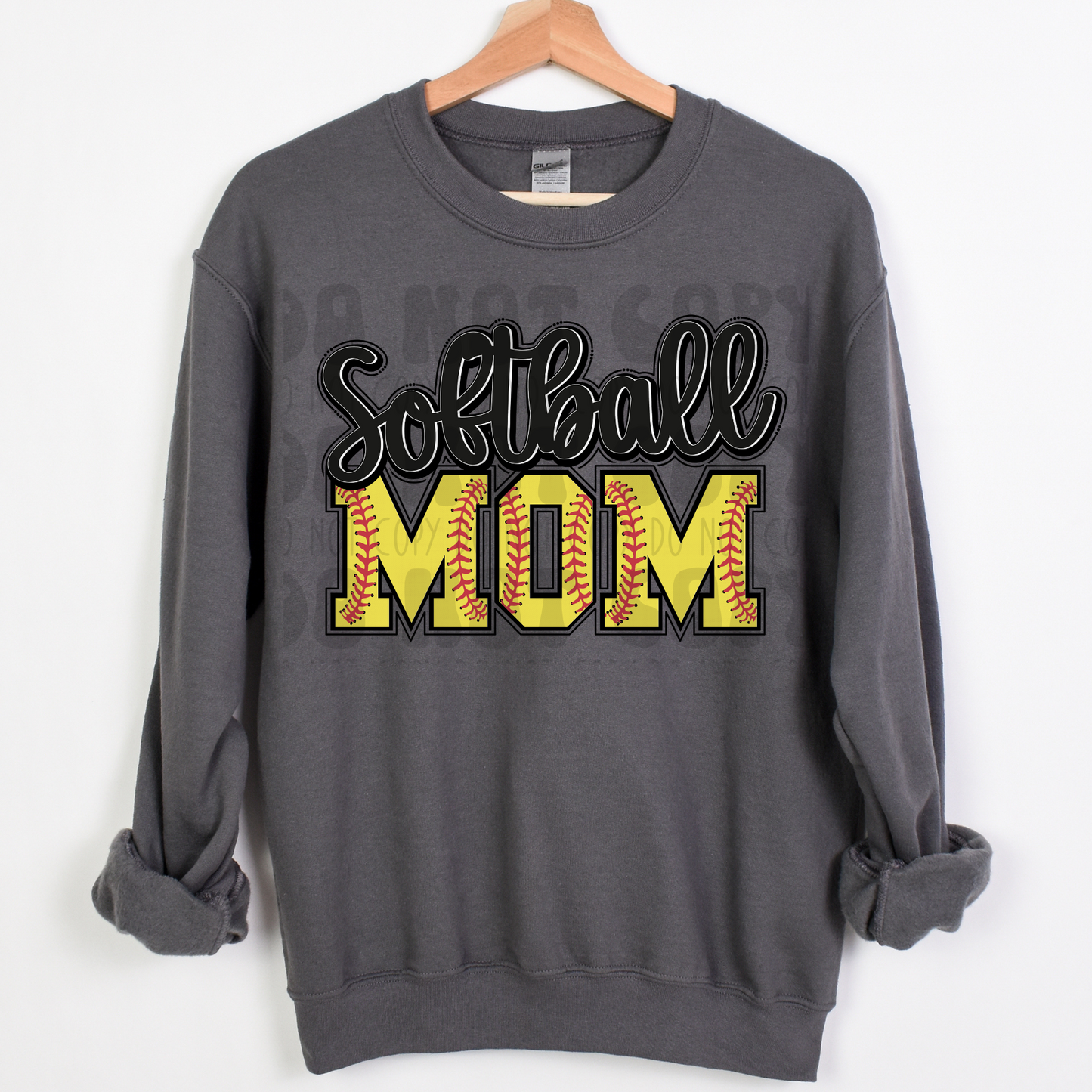 SOFTBALL MOM BLACK - DTF TRANSFER