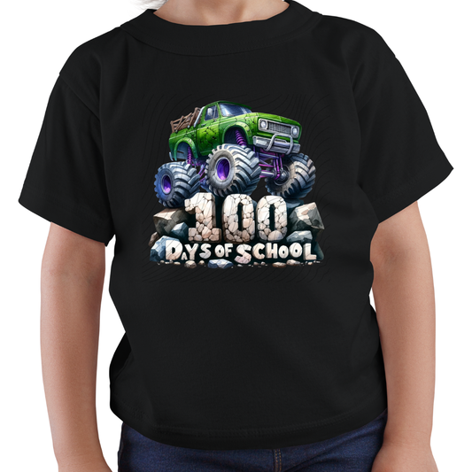 100 DAYS OF SCHOOL MONSTER TRUCK - DTF TRANSFER